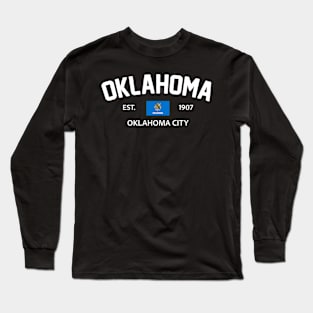 Oklahoma Collegiate Preppy Long Sleeve T-Shirt